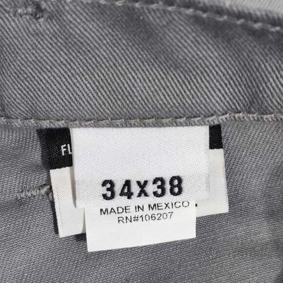 Crude Workwear Pants men's sz W34/L38 grey extra long flame resistant NWT - Picture 6 of 16